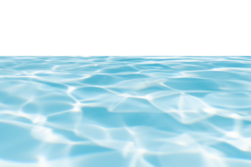 Blue water surface texture with ripples, splashes, and bubbles. Abstract summer banner background Water waves in sunlight with copy space cosmetic moisturizer micellar toner emulsion. Blue water wave.