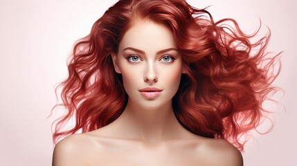 Beautiful young woman with glowing skin Has a luxurious aura Suitable for medical spa website banner. on a white background This makes it ideal for promoting medical spas.