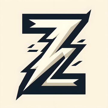 Letter  Z  into one large lightning bolt.
