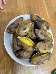 banana is grown mainly for its fruit, and to a lesser extent banana stem and ornamental properties. Because banana often grows tall, straight, and somewhat sturdy, banana is often mistaken for a true 