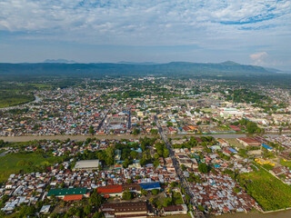 Independent Urban City in Mindanao. Cotabato City, Philippines. Cityscape: Aerial view shot.