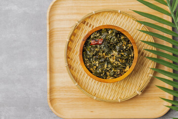 Traditionally cooked spinach and mixed with spices and coconut. Agathi Keerai recipe Tamil Nadu style. keerai poriyal made with green leaf and coconut.