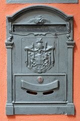 Vintage Mailbox on Red Wall