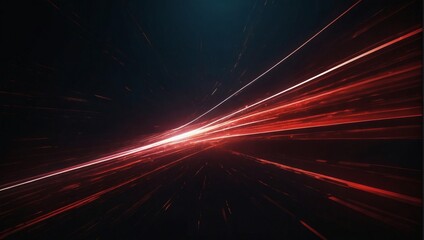 Fototapeta na wymiar Vector Abstract, science, futuristic, energy technology concept. Digital image of light rays, stripes lines with crimson light, speed and motion blur over dark crimson background.