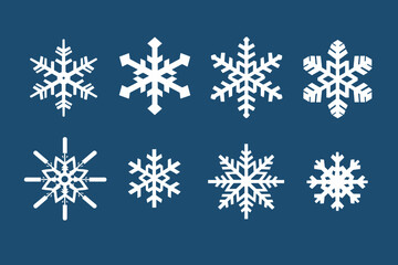 Fototapeta na wymiar Snowflakes icons. White Snowflake. Snowflakes template. Snow winter. Snowflakes icons. Snowflake vector icon