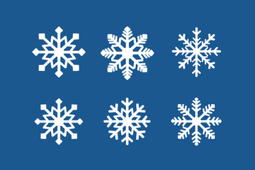 Fototapeta na wymiar Snowflakes icons. White Snowflake. Snowflakes template. Snow winter. Snowflakes icons. Snowflake vector icon