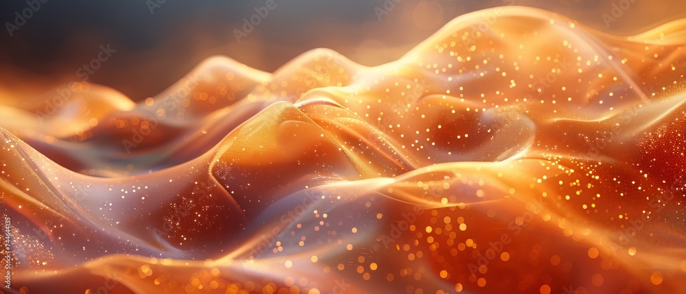Aufkleber abstract soft wave background in gold color.
