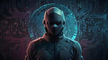 Cyber data theft background image - obrazy, fototapety, plakaty