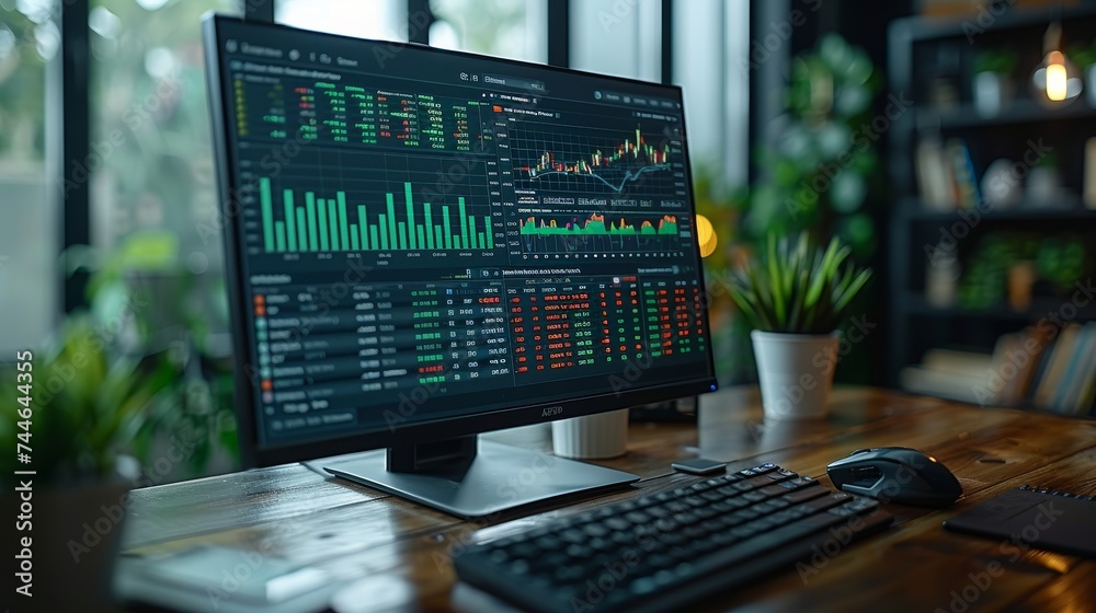 Fototapete The analyst uses Business Analytics and Data Management Systems to create reports containing KPI's and metrics linked to the company database. He is responsible for the corporate strategy for finance,