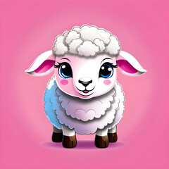 Enchanting Lambs: Exploring the Captivating Expressions and Playful Gestures of Adorable Baby Sheep.(Generative AI)