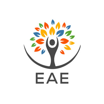 EAE Letter logo design template vector. EAE Business abstract connection vector logo. EAE icon circle logotype.
