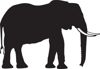 Fototapeta premium elephant animal silhouette vector illustration