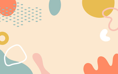 Creative banner templates with copy space for text. Minimalist abstract background with abstract lines, organic shapes and textures.Vector background for banner, and poster.