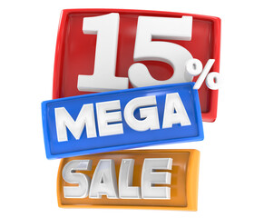 Mega Sale Up To 15 Off Offer Banner
