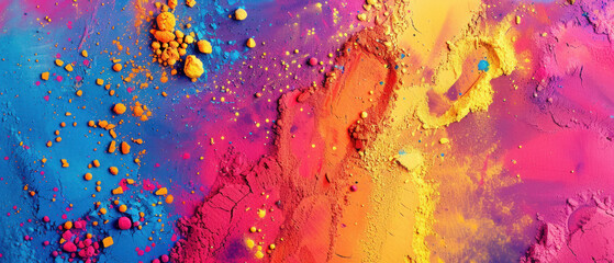 Abstract colorful background, Holi for color festival of India celebration. - obrazy, fototapety, plakaty
