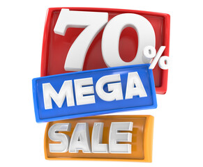 Mega Sale Up To 70 Off Offer Banner