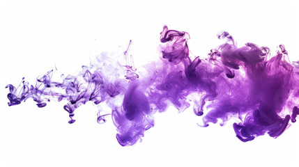 Real shot color paint drops in water. Ink swirling underwater. Cloud of ink collision isolated on black background. Colorful abstract smoke explosion. Close up view.