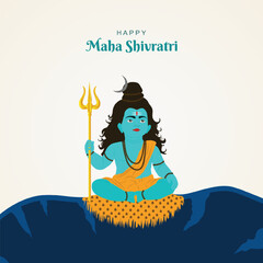 Maha Shivratri, post, | vector. Illustration. Of Lord. Shiva, For | Happy Maha Shivratri | Hindu, Religion, festival, creative, background, Indian God of | Maha Shivratri. poster, and Mandala.
