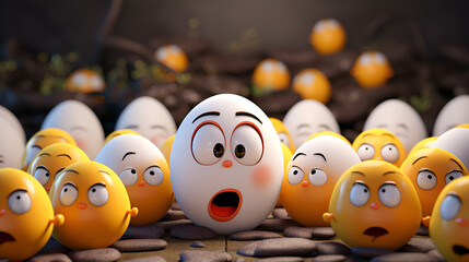 Eggstravaganza Extravaganza: Animated Delights of Easter Eggs with Expressive Faces, Whimsical Wonders The Eggcellent Adventures of Joyful Easter Egg Characters