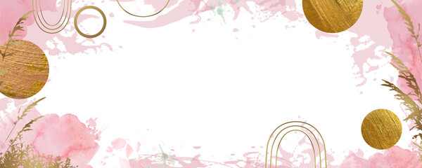 horizontal abstract pink floral background 5
