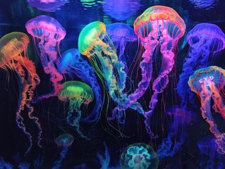 Enchanted Depths: Watercolor Jellyfish Dance
