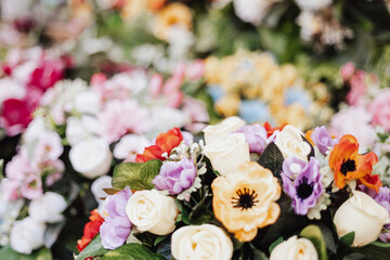 Bouquet of colorful bright flowers wedding