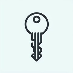 key icon, house key, key line art icon for apps and website
