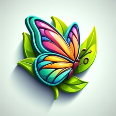  Butterfly on a White Background