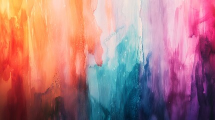 Abstract background of acrylic paint in blue, orange and pink tones.