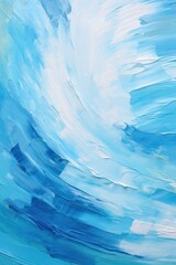 Abstract blue oil paint brushstrokes texture pattern contemporary painting wallpaper background