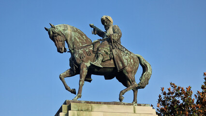 Fototapeta premium Monument to the heroes of the soldiers, Islamic horseman