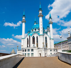The Kul Sharif Mosque in summer sunny day. Kazan Kremlin. Republic of Tatarstan. Kazan. Russia - 744656758