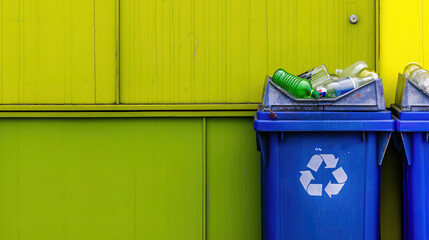 Multicolored recycle garbage bins for sorting different kinds of waste