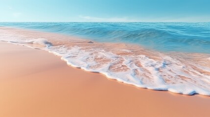 Fototapeta na wymiar Aerial view of high resolution sea waves splashing onto the beach, captivating natural scene
