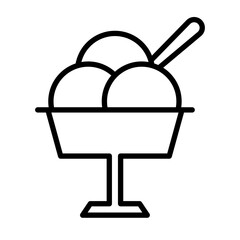 Simple ice cream icon. Vector.
