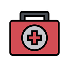 Medical bag icon. First aid kit icon. Vector.
