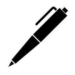Ballpoint pen silhouette icon. Vector.