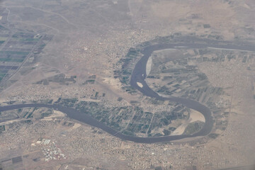 Aerial view of Hasaheisa, Sudan