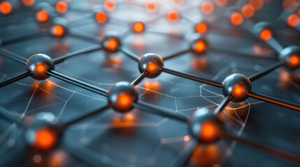 Obraz na płótnie Canvas Molecular structure of futuristic material