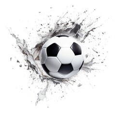 Fototapeta premium Dynamic Soccer Ball in MidAir Frozen Action Shot