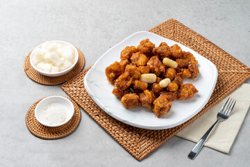Sweet and sour chicken, garlic, soy sauce, spicy, old, fried chicken, fried chicken, fried chicken