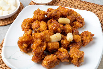 Sweet and sour chicken, garlic, soy sauce, spicy, old, fried chicken, fried chicken, fried chicken