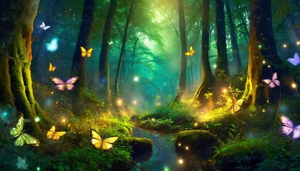 Obraz premium forest in the night