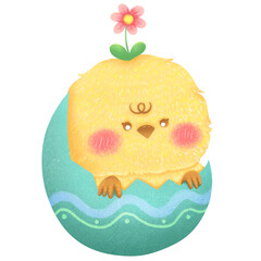 easter egg with a flower