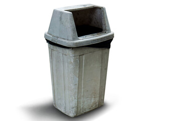 trash can isolated on white, Clipping path