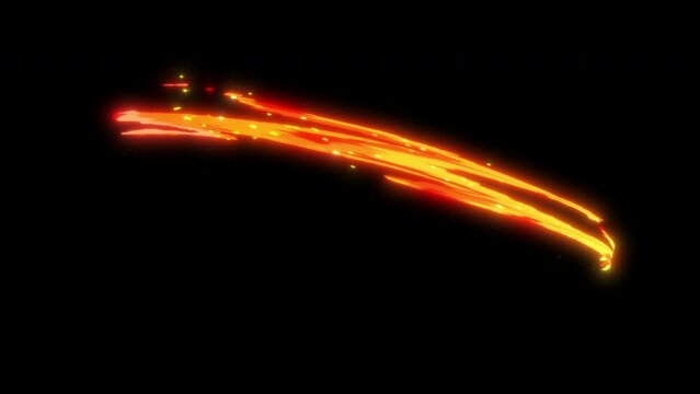 アニメ調の剣で切る炎のような斬撃エフェクト 8種類 アルファチャンネル付き
8 types of flame-like slash effects cut by anime-style sword with alpha channel