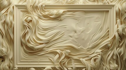 Noodles Background with Frame and Elements in the Style of Noodles Carvings - Naturalistic Softbox Lighting Canvas - Noodles Lightbox Background created with Generative AI Technology
