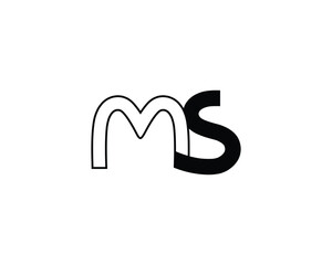 Fototapeta premium creative letter MS logo design vector template