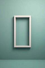 White wall frame blank with space for your own content.