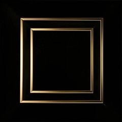 Gold frame on black background black image placeholder for dead content.